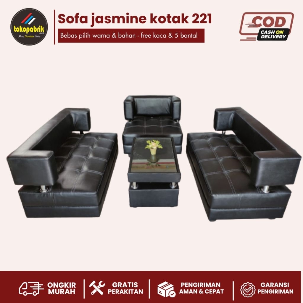Sofa Jasmine minimalis - Sofa 221 modern - Sofa modern murah - kursi tamu Minimalis termurah terlari