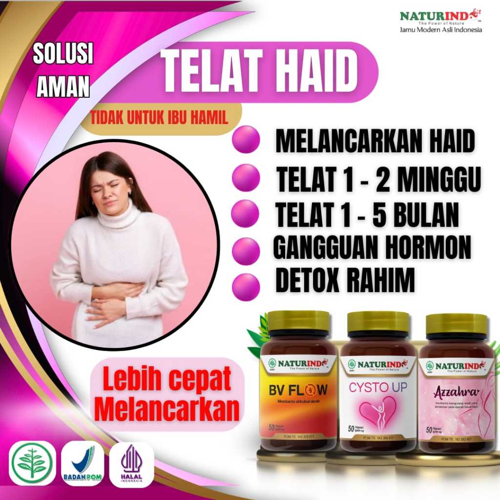 Obat Telat Haid Paling Ampuh | Suplemen Pelancar Haid Wanita Alami