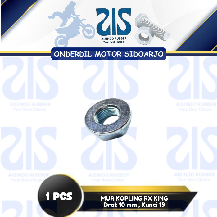 Mur Kopling RX KING - Mor Rumah Kampas Kopling Yamaha RXK Drat 10 mm , Kunci 19