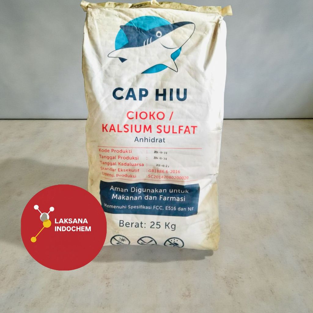 KALSIUM SULFAT / CIOKO CAP HIU FOOD GRADE ZAK @25KG