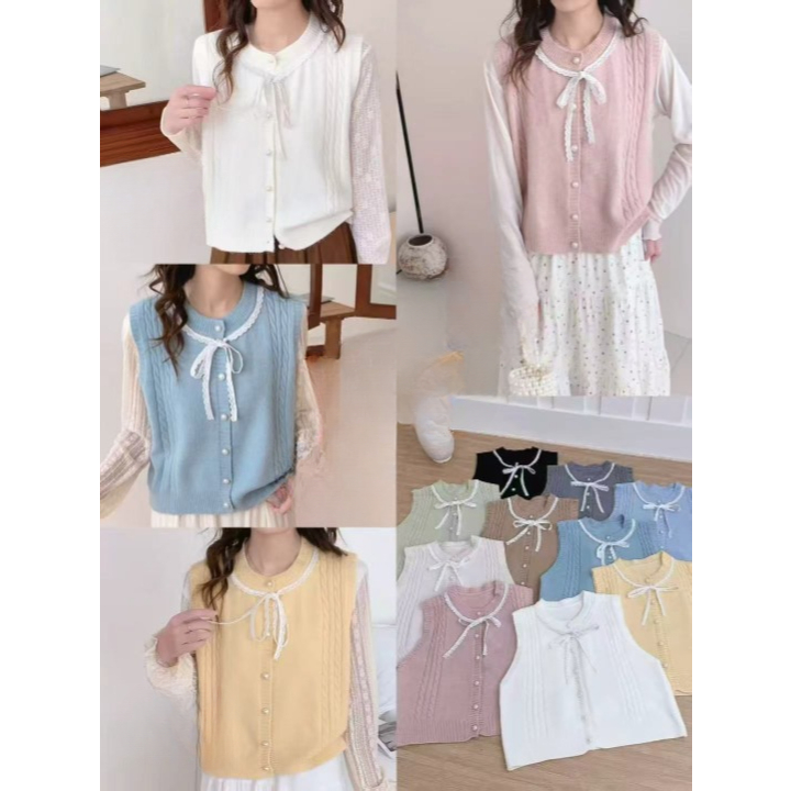 Vest Rajut Oversize Wanita YL KODE #2821 Bahan Rajut Size M L XL XXL XXXL LD 100-130 CM Rompi Wanita
