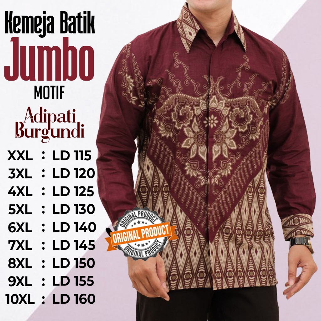 COD - KEMEJA BATIK JUMBO - KEMEJA BATIK JUMBO MURAH - KEMEJA BATIK JUMBO MURAH - KEMEJA BATIK BIG SI