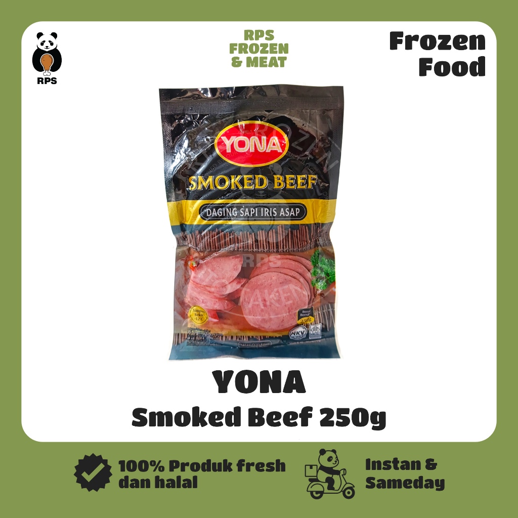 Yona Smoked Beef 250gr, Yona Daging Asap, Burger Yona, Daging Burger, Patty Yona