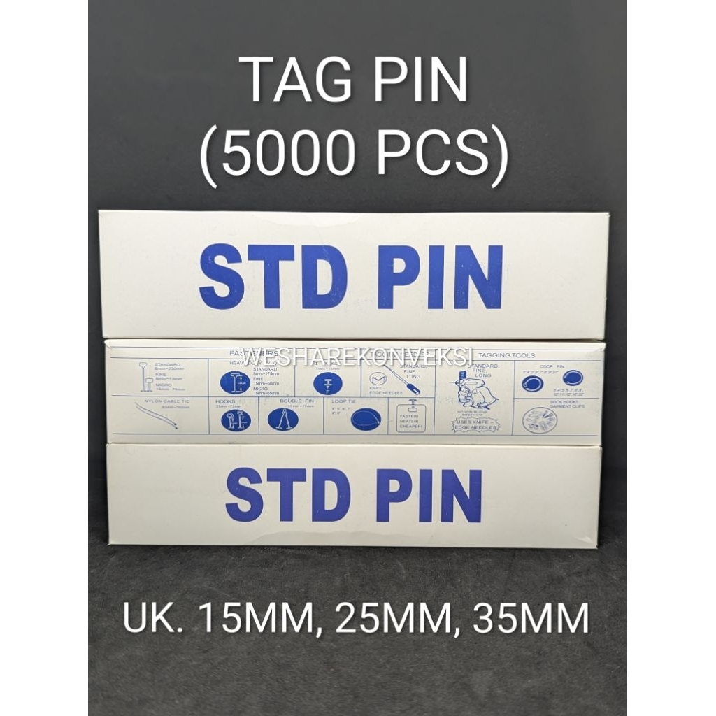 TAG PIN / STD PIN / TAGPIN 15MM, 25MM, 35MM (BOX)