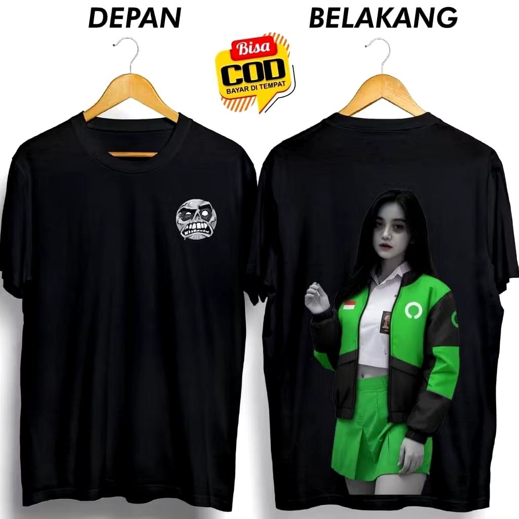 Kaos Hantu Grab Cantik