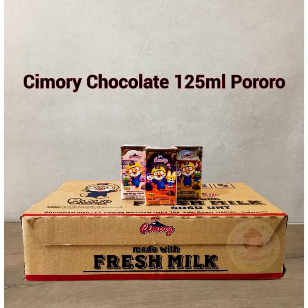 Susu uht Cimory 125 ml 1 karton fresh milk pororo chocolate stroberi marie regal isi 40 pcs khusus R