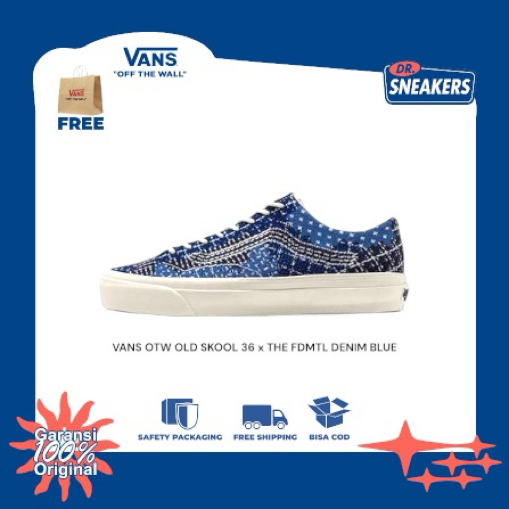 VANS OTW OLD SKOOL 36 x THE FDMTL DENIM BLUE
