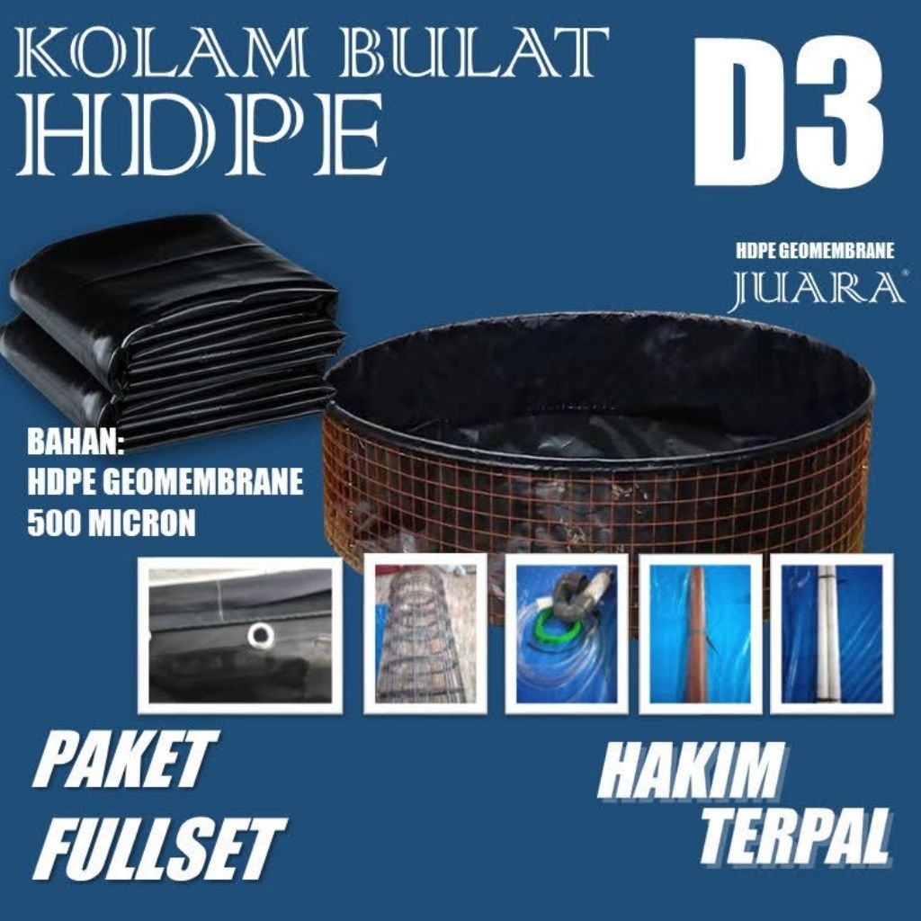 KOLAM BULAT D3 FULLSET HDPE 500 MICRON
