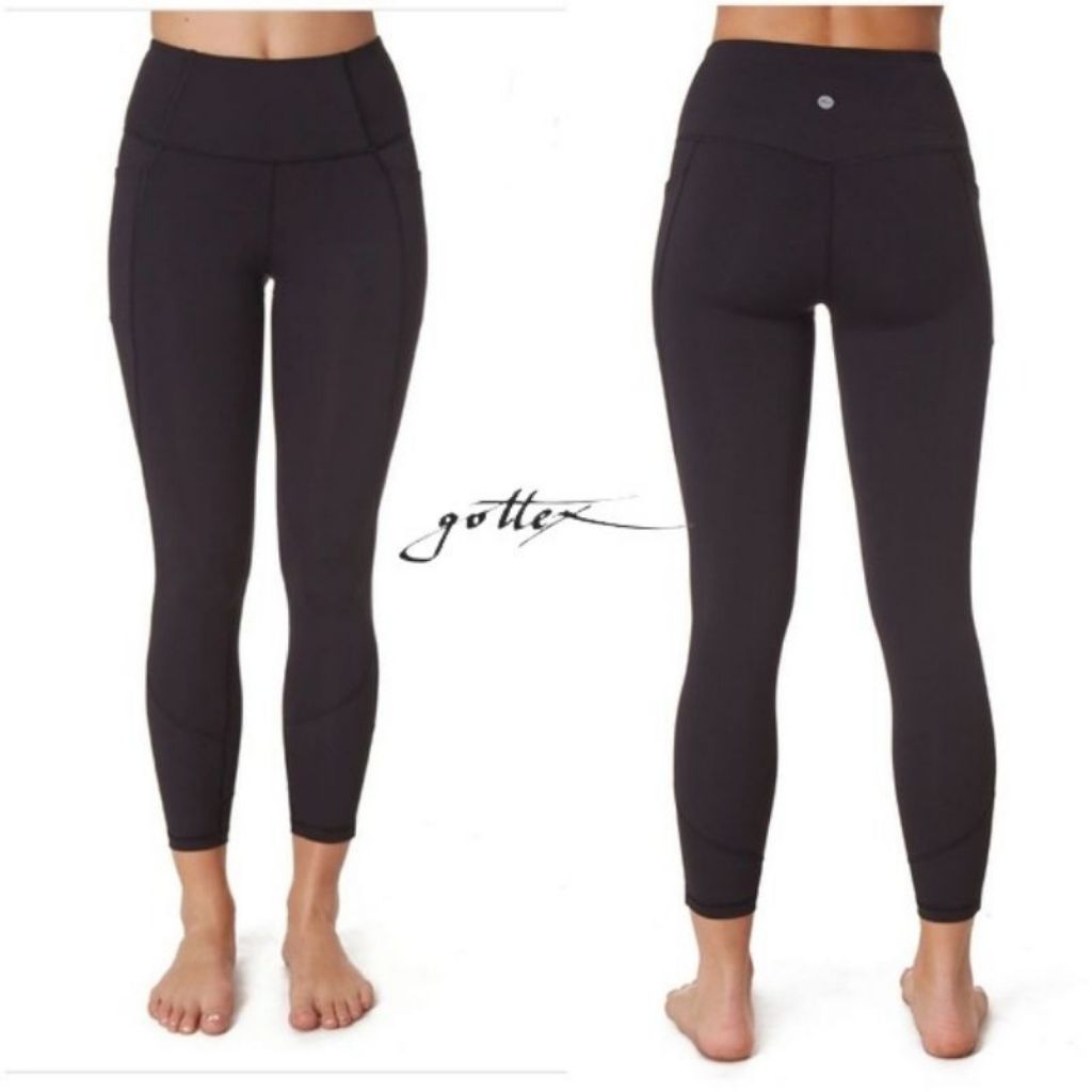 Legging 7/8 gottex black celana panjang hitam polos branded wanita