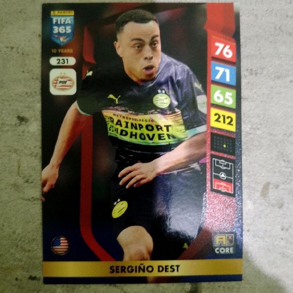 Kartu Bola Sergino Dest Panini Adrenalyn XL 2025 Original