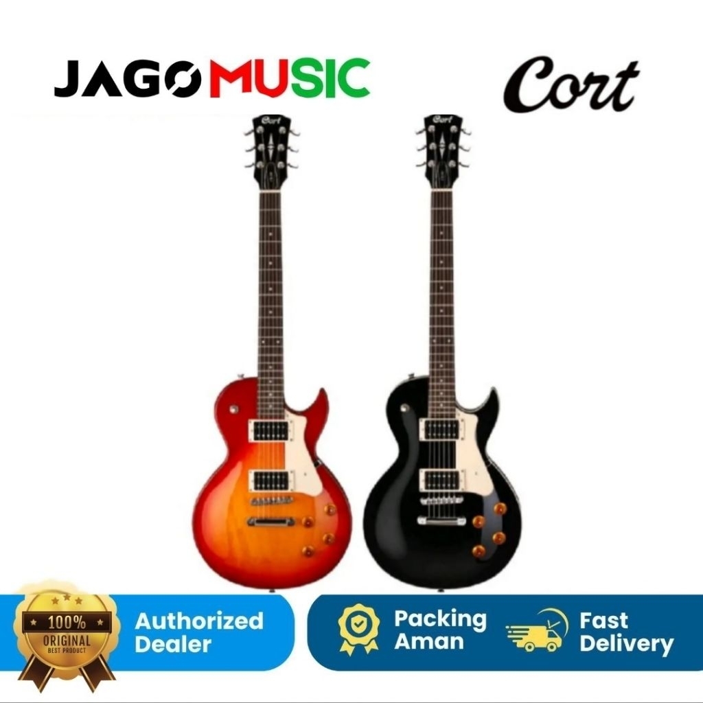 Gitar Elektrik Electric Cort CR100 Gitar Cort CR 100 Original - BK: Black
