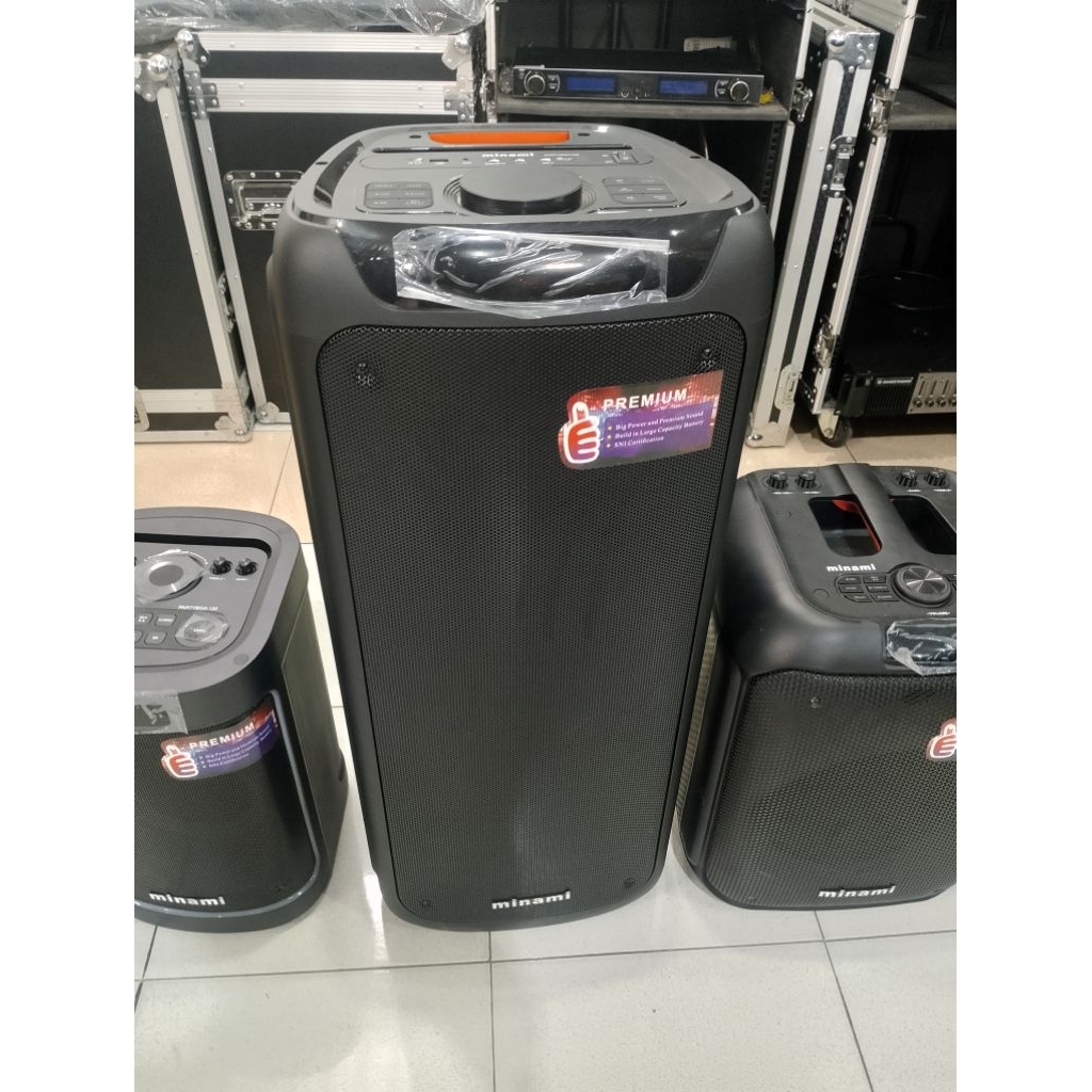 MINAMI Partybox 220 Speaker Portable Double Woofer 8"