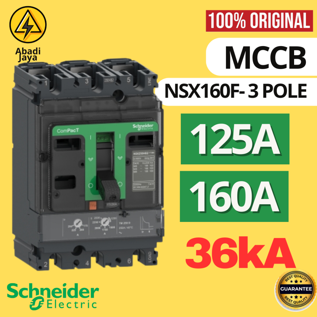 SCHNEIDER MCCB NSX160F NSX 160F 3P 125A 160A New Model