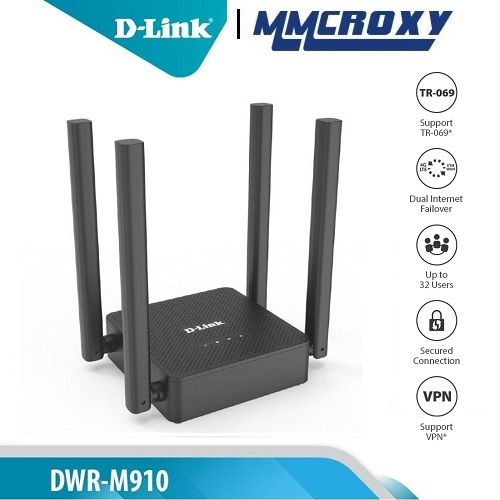D-Link DWR-M910 Wireless N300 Modem 4G LTE ROUTER WIFI