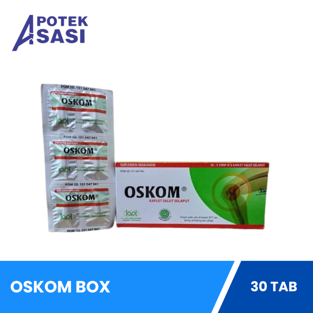 Oskom Box isi 30 Tablet | Strip isi 6 Tablet - Membantu Memelihara Kesehatan Persendian