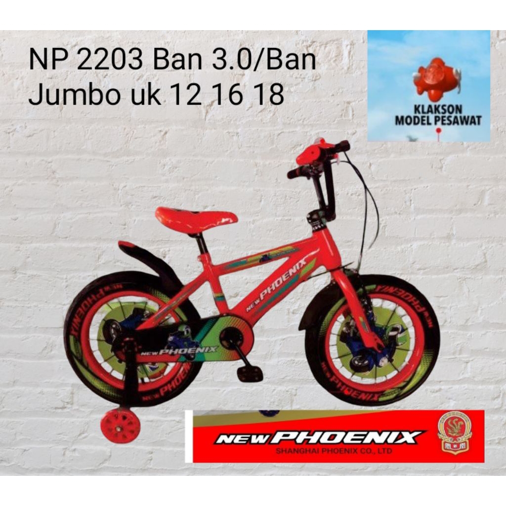 SEPEDA UK 12 16 18 BMX NEW PHOENIX BAN 3.0 / BAN JUMBO
