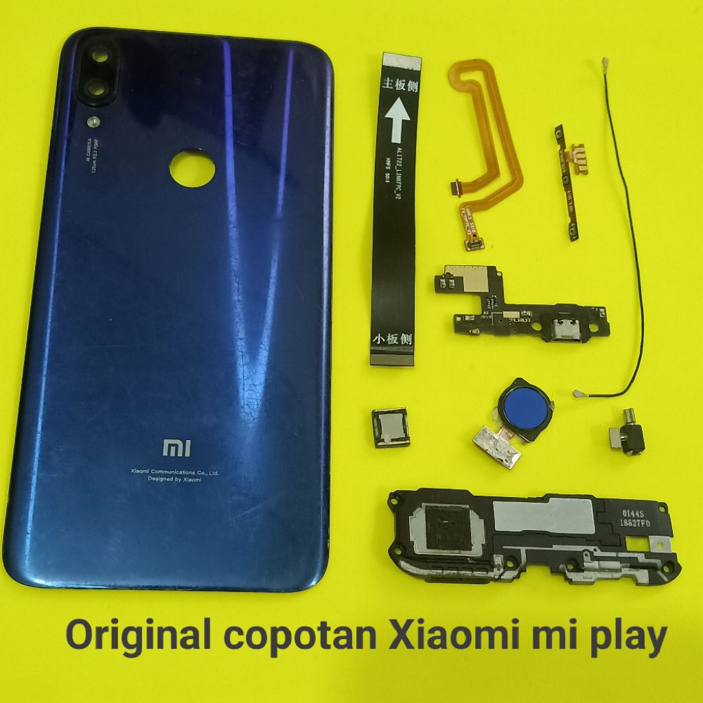 Sparepart Xiaomi Mi play Ori Copotan  normal  speaker atas  Vibrate  penjepit Soket  kabel siyal  ba