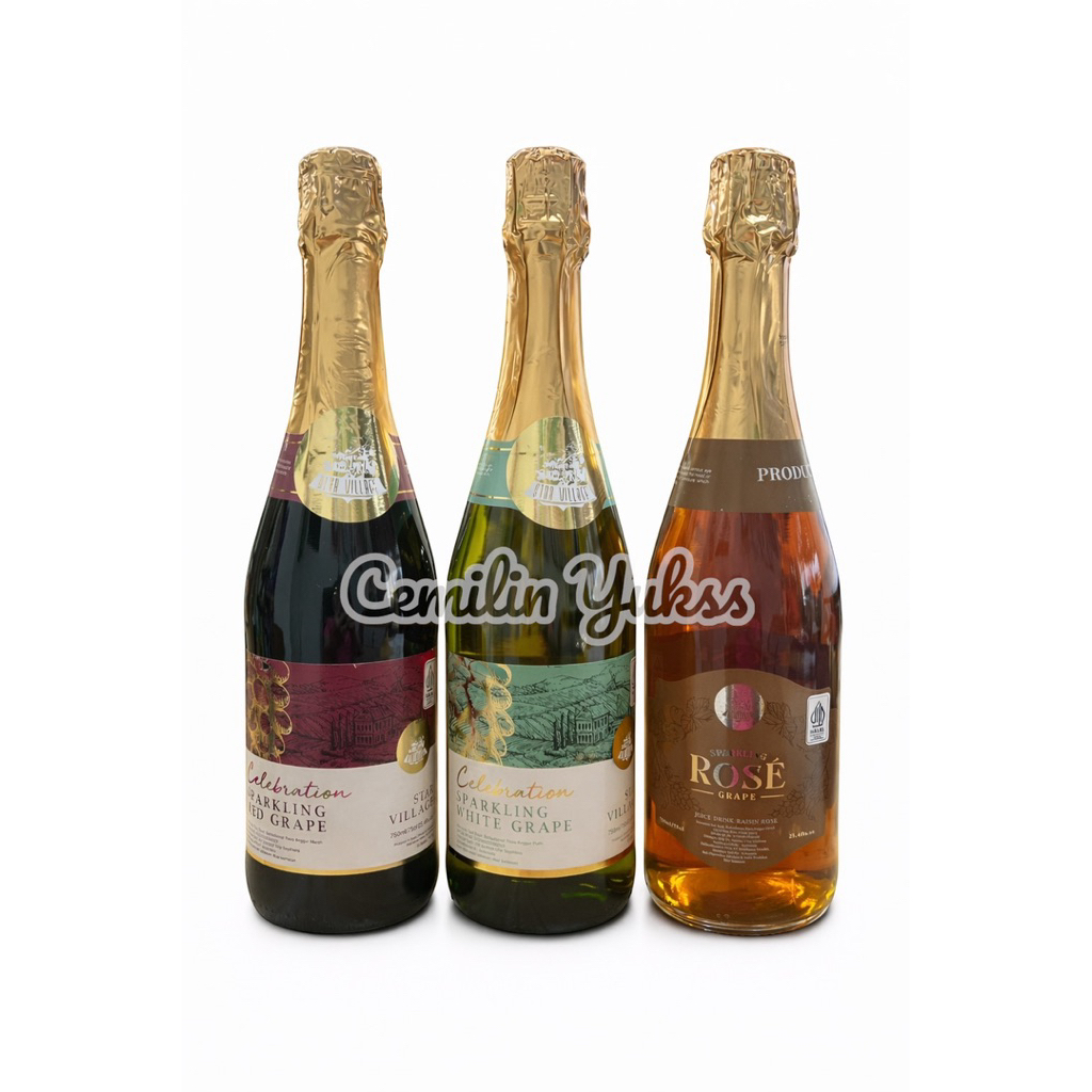 Star Village Sparkling Red Grape Star Village Sparkling White Grape StarVillage Sparkling Rose Grape