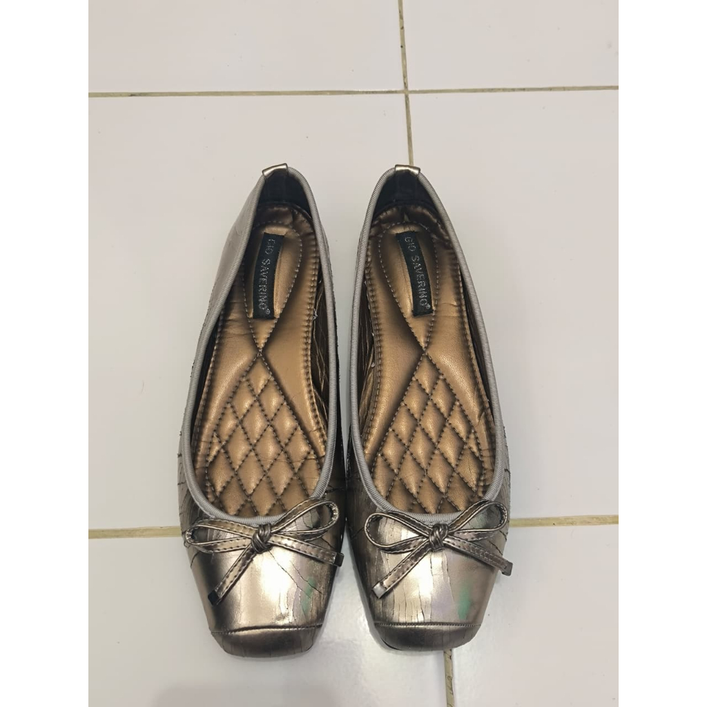 Flatshoes Gio Saverino Naomi (Silver) Preloved size 41