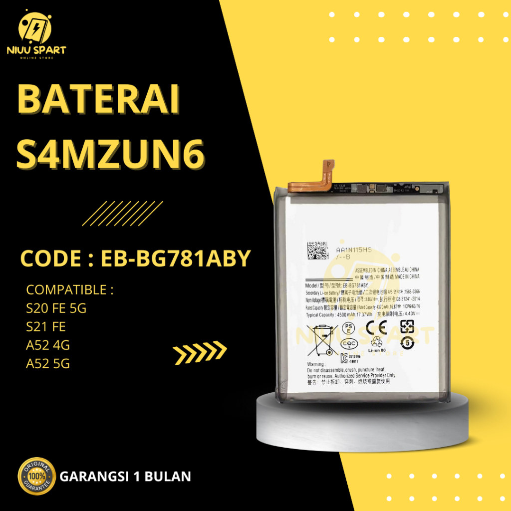 BATERAI BATTERY EB-BG781ABY SAMSUNG S20 FE / A52 4G / A52 5G / A52S 5G DOUBLE [IC POWER] ORIGINAL