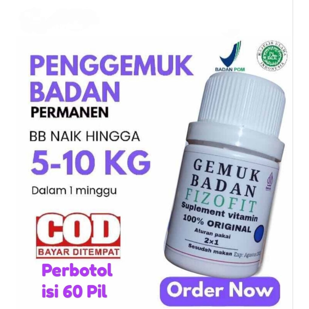 Obat gemuk Penggemuk Badan Permanen gemuk Sehat Permanen gemuk Merata isi  60 Tablet