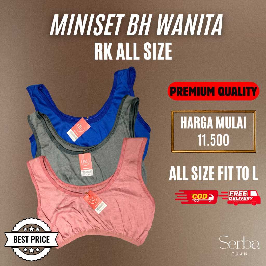 MINISET BH BRA WANITA KATUN NYAMAN RK MINISET WANITA MURAH