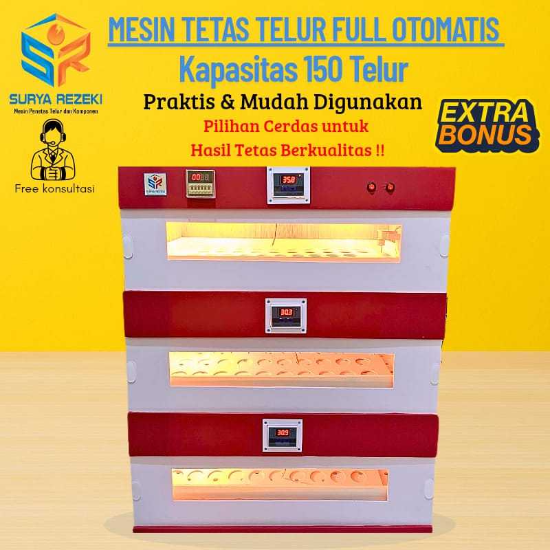 mesin tetas full otomatis / mesin penetas otomatis kapasitas 150 telur