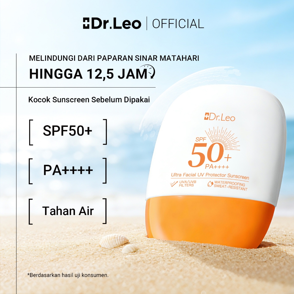 Dr.Leo Ultra Facial UV Protector Sunscreen SPF50+ PA++++ Mixed Skin Non Acne Sunscreen No Whitecast 