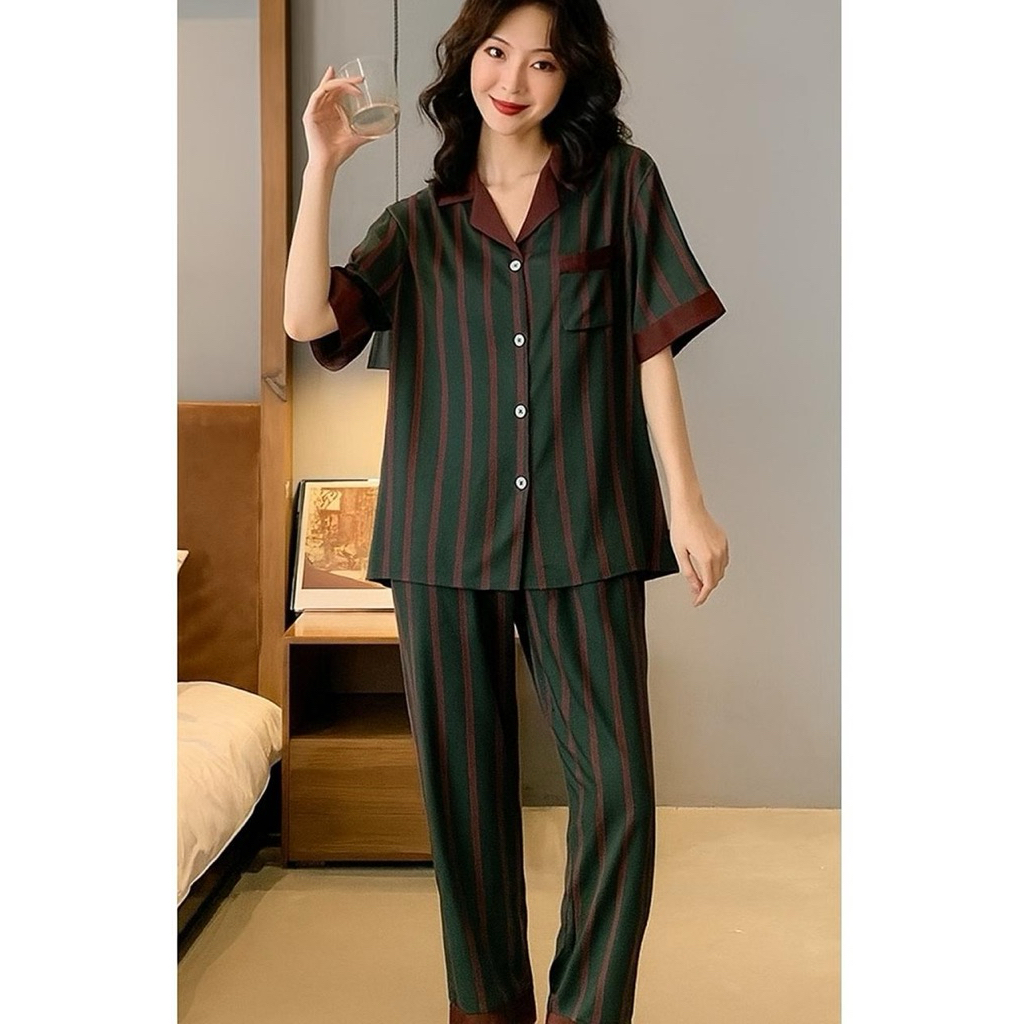 cp satin sutra import setelan busui panjang import baju tidur baju tidur panjanv