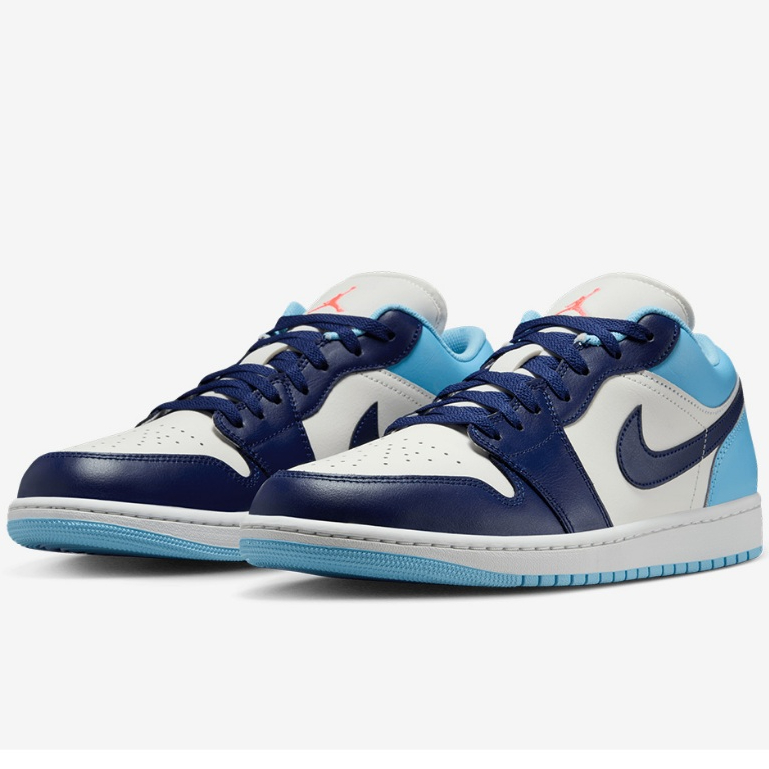 Sepatu Basket Nike Air jordan 1 low Blue chill 553558-149