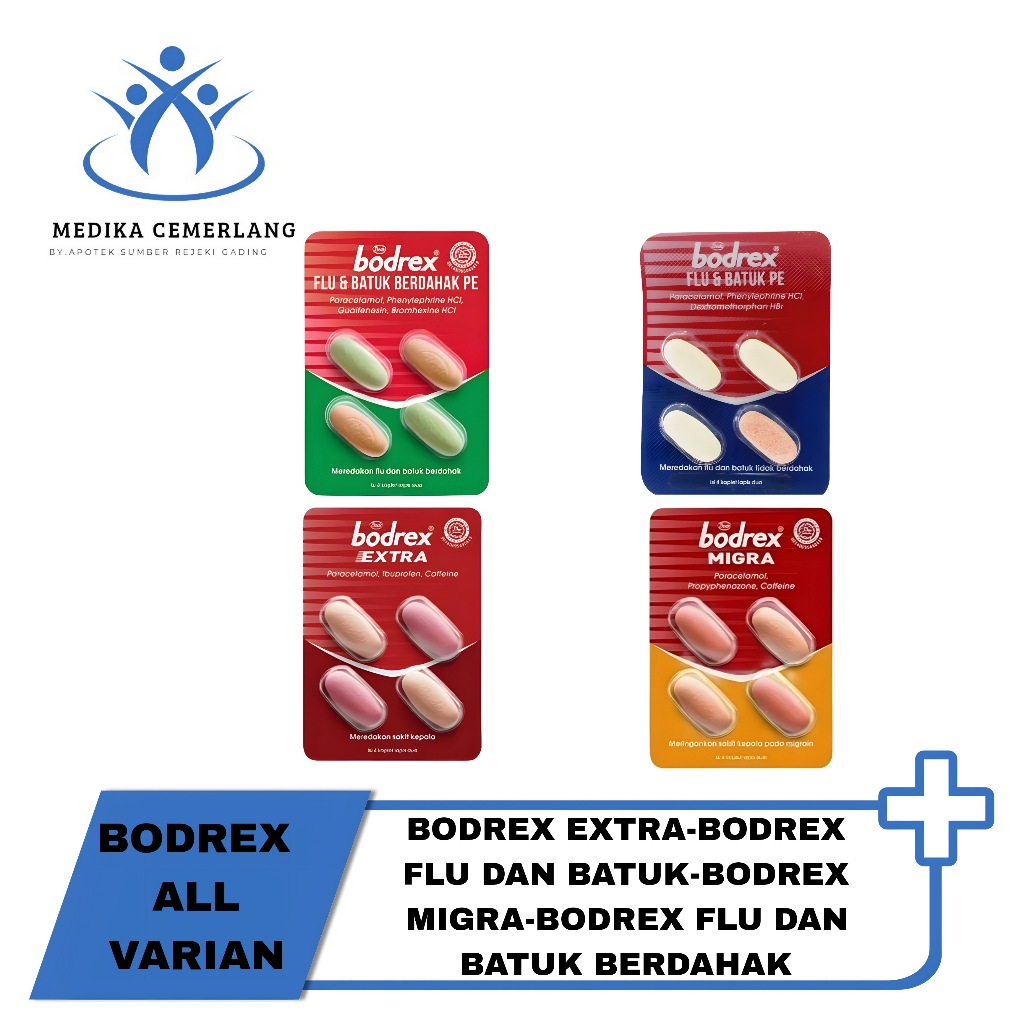 BODREX MIGRA - BODREX EXTRA - BODREX FLU BATUK BERDAHAK DAN TIDAK BERDAHAK