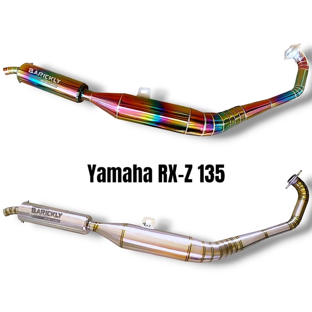 Knalpot Yamaha RXZ RX-Z 135 Model Standar Stainless Original Barickly Racing Exhaust Murah PNP Pelan