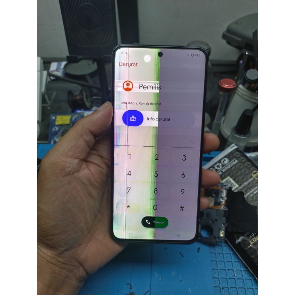 LCD ORIGINAL COPOTAN VIVO V29 5G + FRAME  MINUS BERGARIS DAN BERCAK BIRU