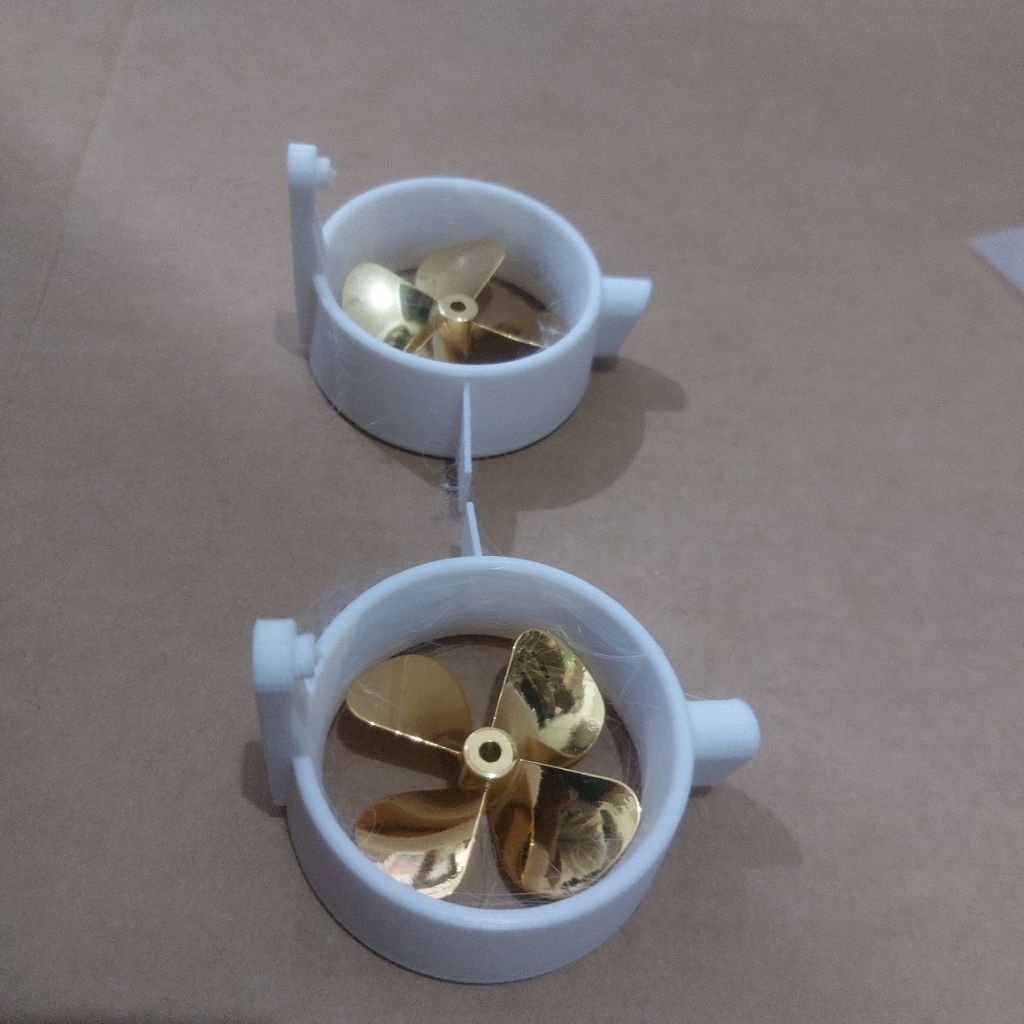 RC Boat Propeller 60mm CW CCW 4 Blade AS 4mm Bilah C Gold