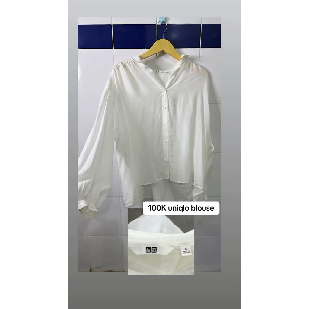 kemeja uniqlo putih