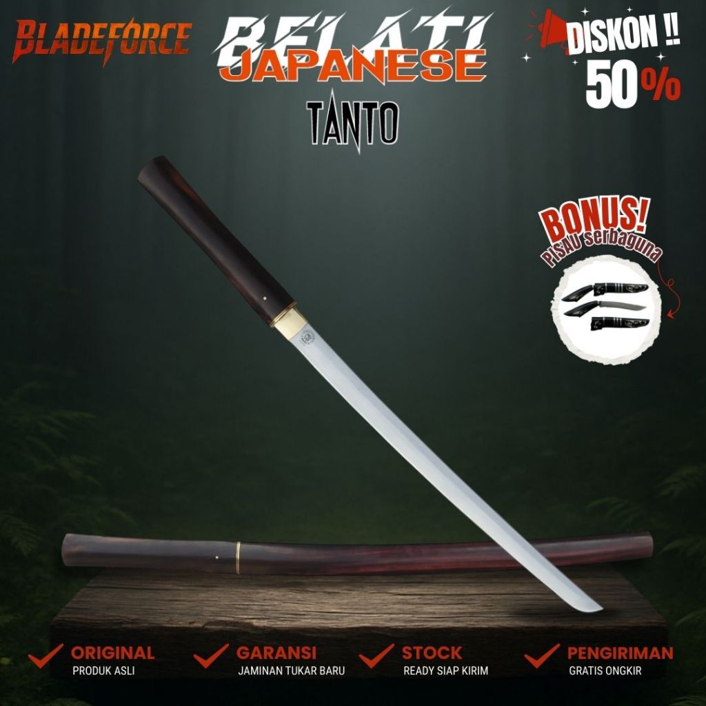 Tanto - Baja Polish Miror Sarung Kayu Senokeling