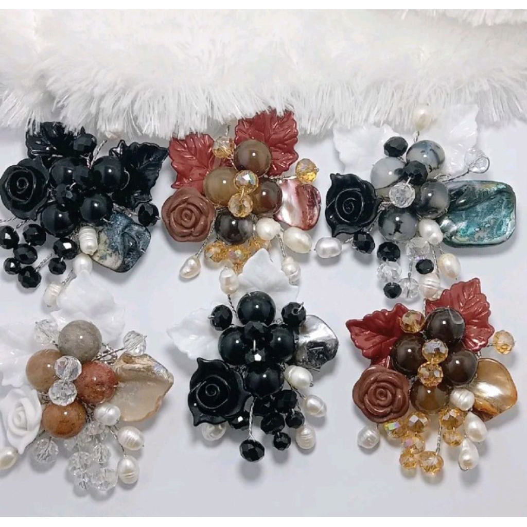 Bros batu alam kalimantan,Bros kristal,Bros hijab,Bros dada,Brosjilbab