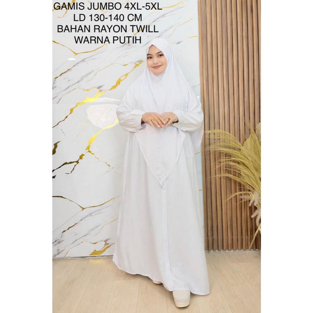 Gamis Syari Jumbo Bigsize Ld 130-140 Model Set Hijab Terbaru