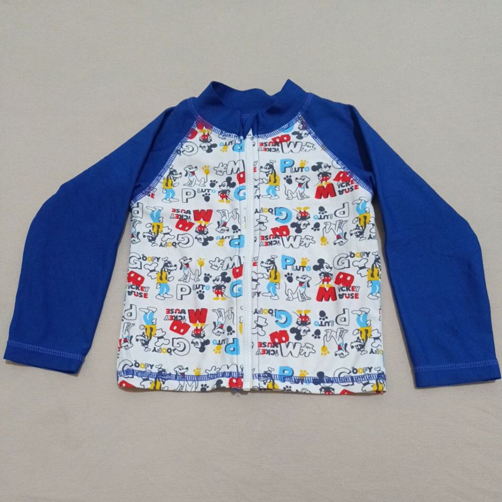 Preloved second baju renang anak atasan lengan panjang disney