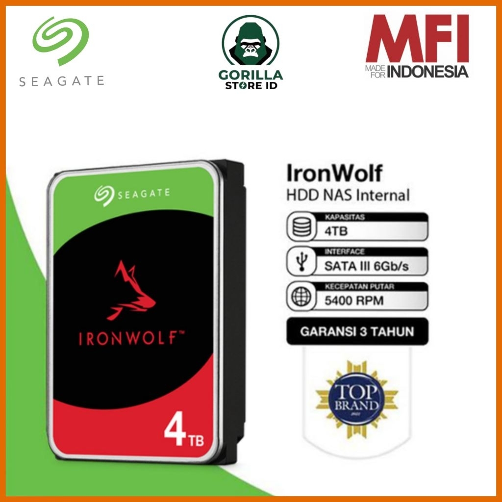 SEAGATE IronWolf Hardisk NAS 4TB SATA