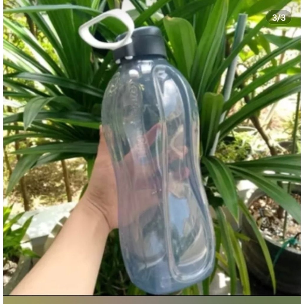 Botol minum 2liter tupperware Hitam Aquavibe Eco  bottle