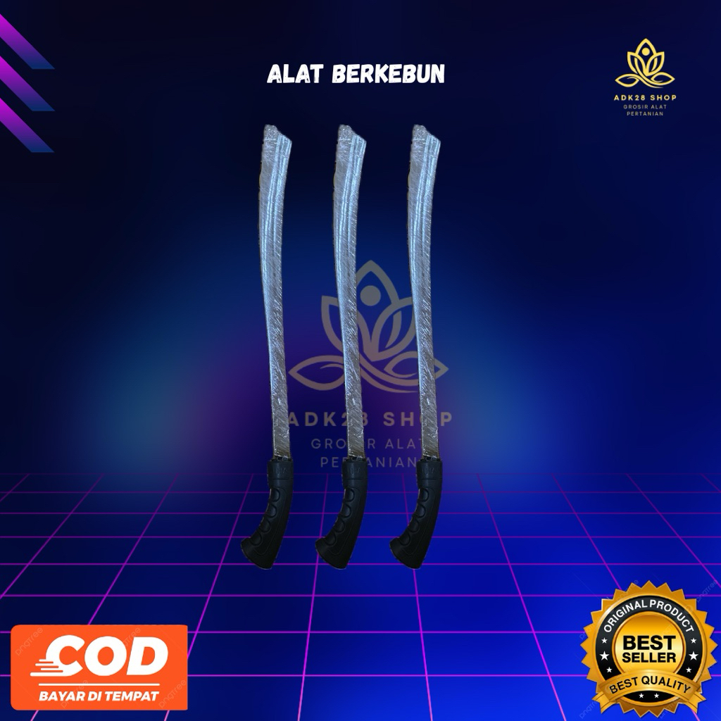 parang bugis / golok / pisau / alat tebas rumput dan kayu untuk berkebun panjang 70 cm