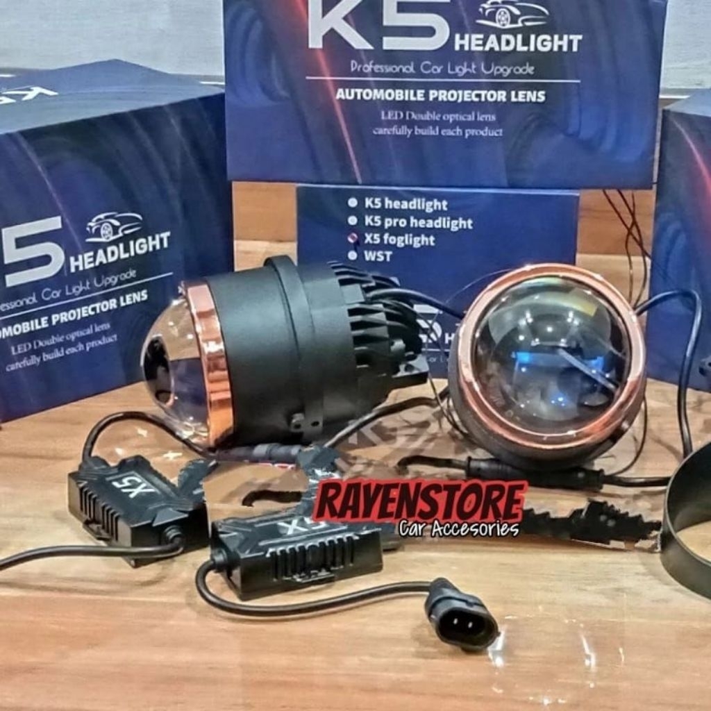 K 5 FOGLAMP X5 K5 RADIANCE 3 WARNA BILED PROJECTOR 3 INCH HONDA TOYOTA