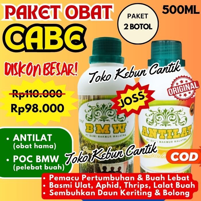 Tanaman Cabai Jadi Subur & Bebas Hama‼️ POC BMW + ANTILAT 500ml Untuk Cabai Lebat dan Sehat