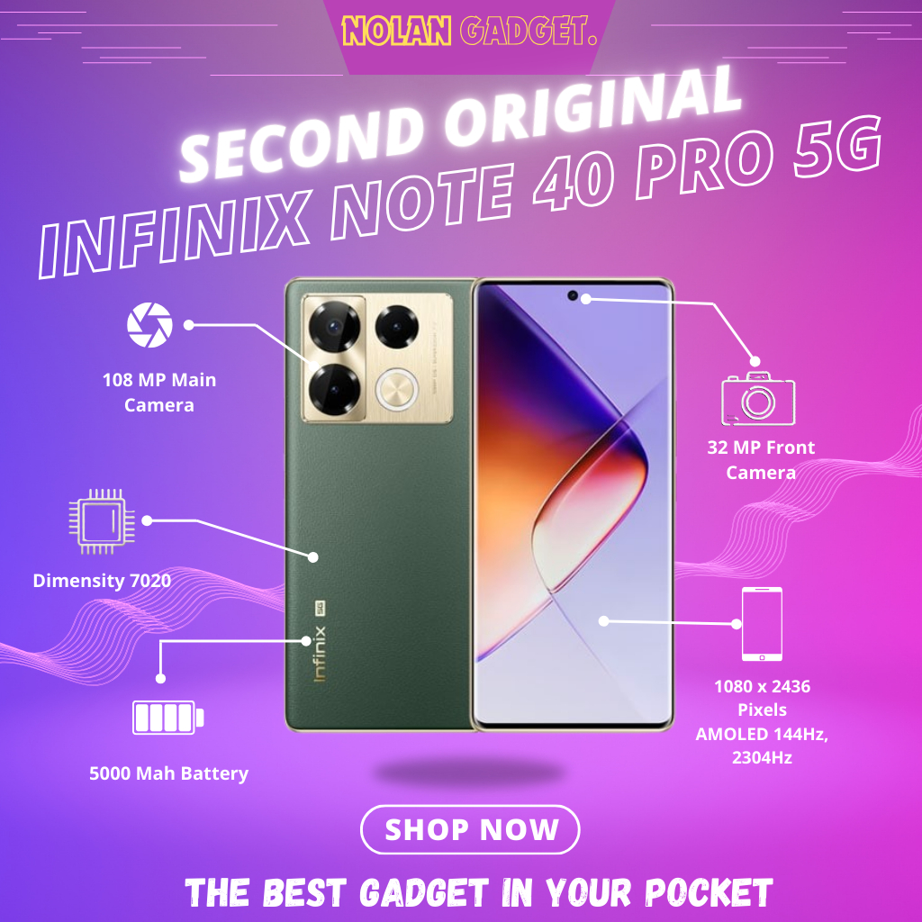 INFINIX NOTE 40 PRO 5G • 8/256 GB SECOND NOLAN GADGET