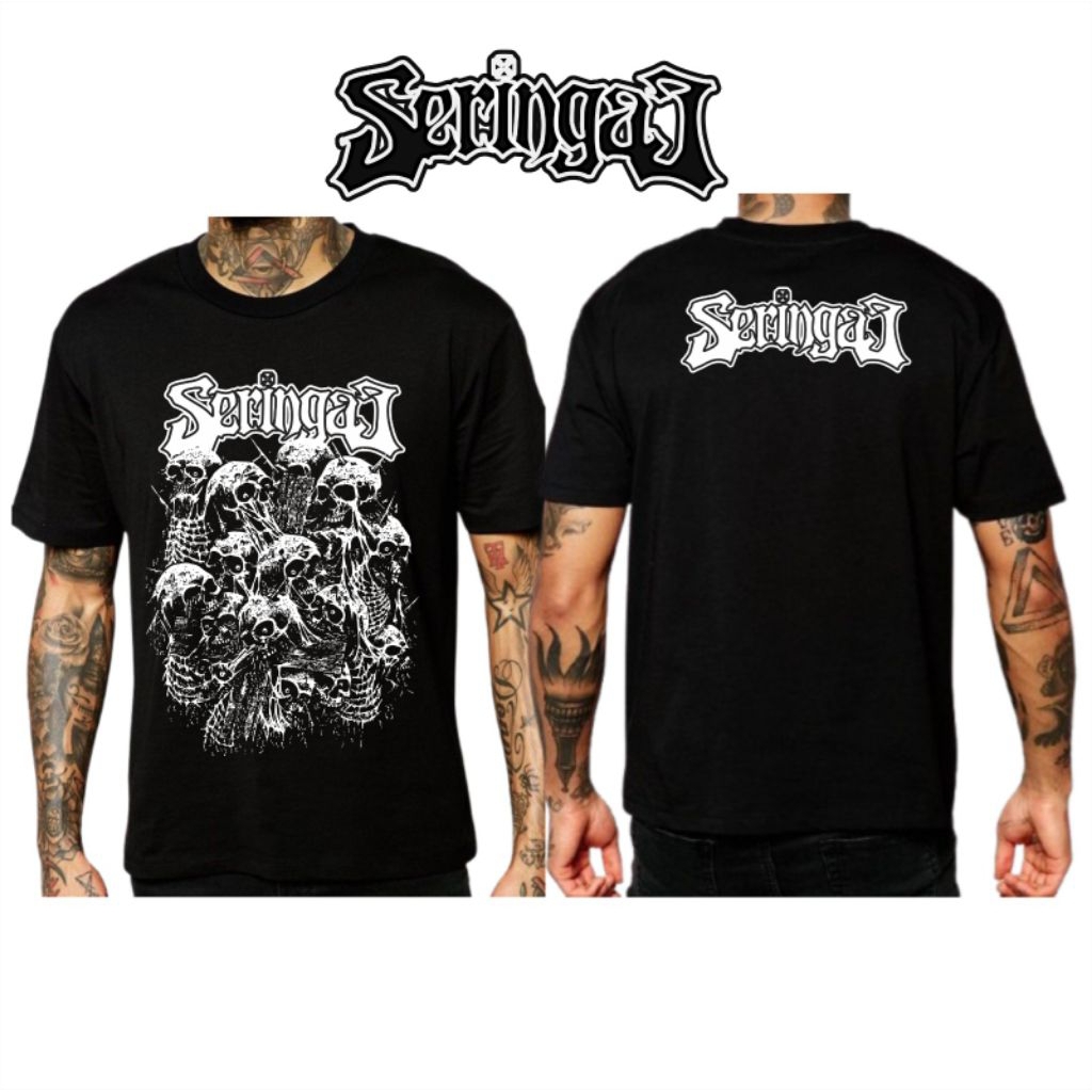 Kaos Cowok Cewek Desain Keren Seringai Band Premium Combad 24S  / Kaos Pria / Tshirt Marchendise Ser
