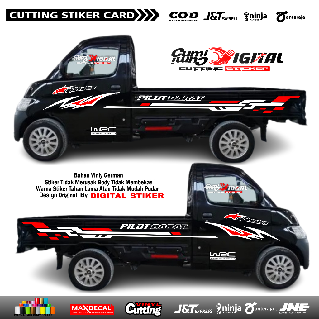 NEW Stiker Cutting Mobil Pickup Grandmax Stiker Striping List Grandmax Stiker Variasi Bodi Samping P