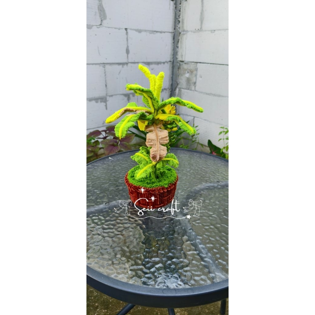 hiasan pohon pisang mini