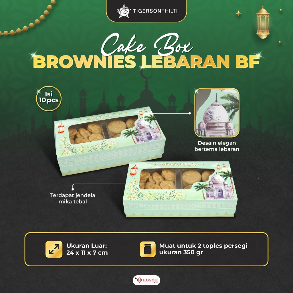 Cake Box Brownies Series Lebaran BF/Packaging Kue/ Cake Box Lebaran BF