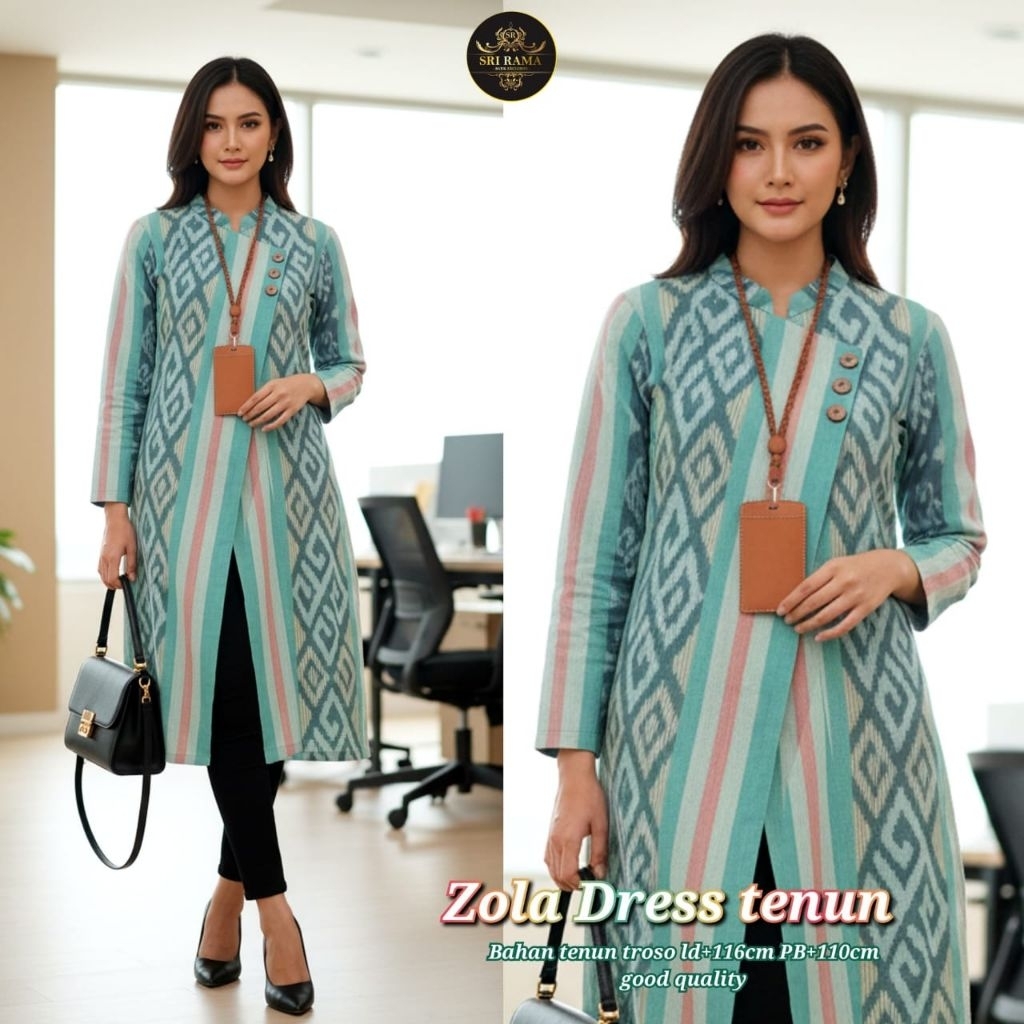 ZOLA DRESS TENUN ARSYILA TUNIK DRESS TENUN TROSO TUNIK TENUN TROSO JUMBO OVERSIZE TUNIK TENUN TROSO 